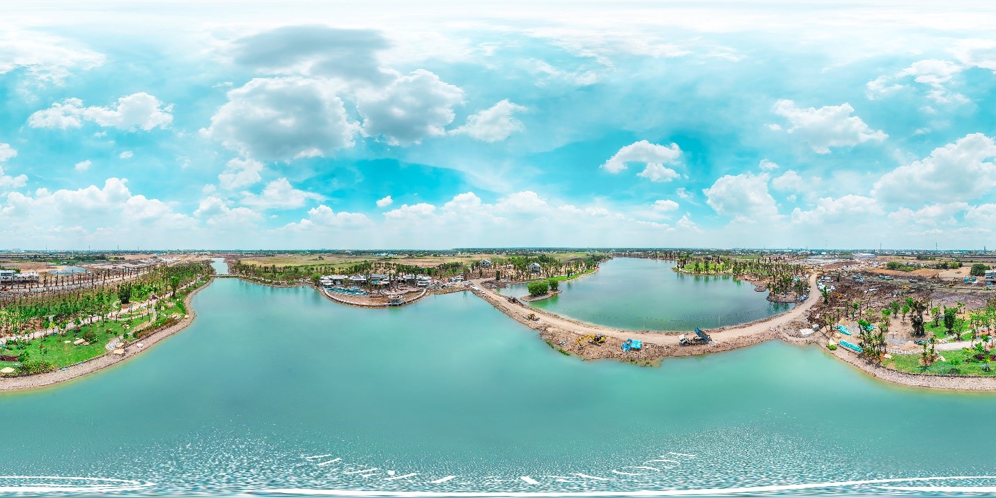 Dự án Eco Retreat có 50ha diện tích mặt nước giúp điều hòa không khí
