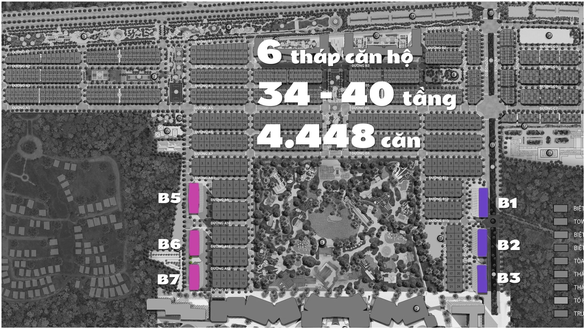 Vị trí tháp căn hộ Blanca